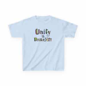 Unity in Diversity Kids Cotton Tee in Light Blue