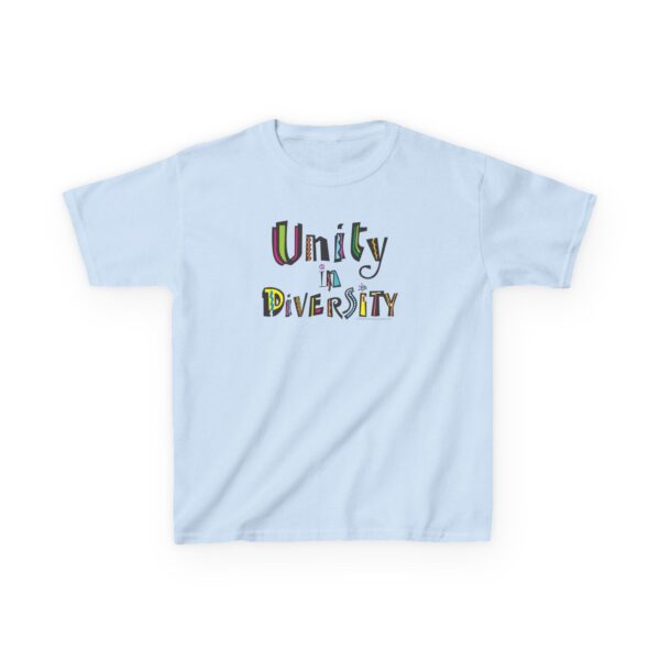 Unity in Diversity Kids Cotton Tee in Light Blue