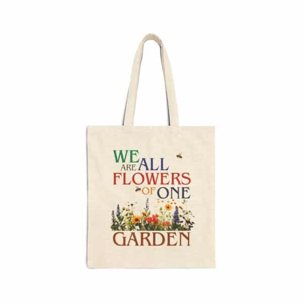 We Are All Flowers of One Garden Canvas Tote Bag