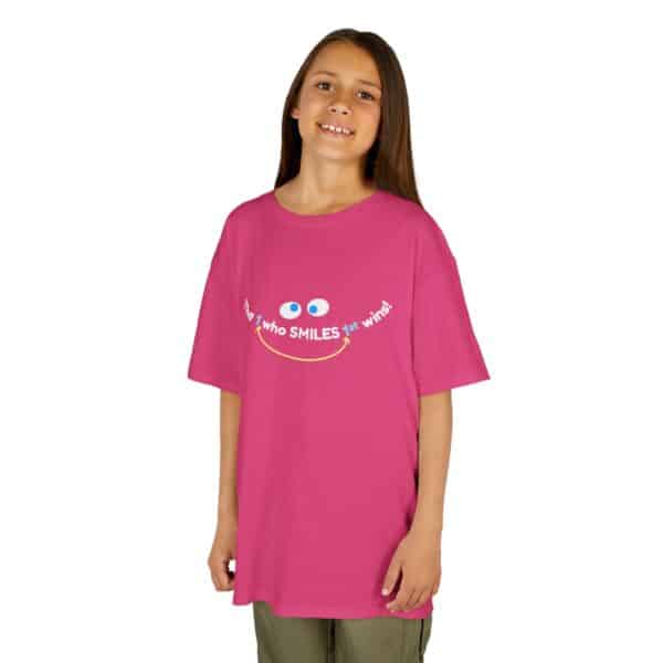 The 1 who SMILES 1st wins! Kids Tee - Heliconia
