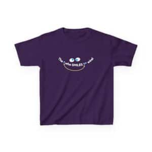 The 1 who SMILES 1st wins! Kids Tee - Purple