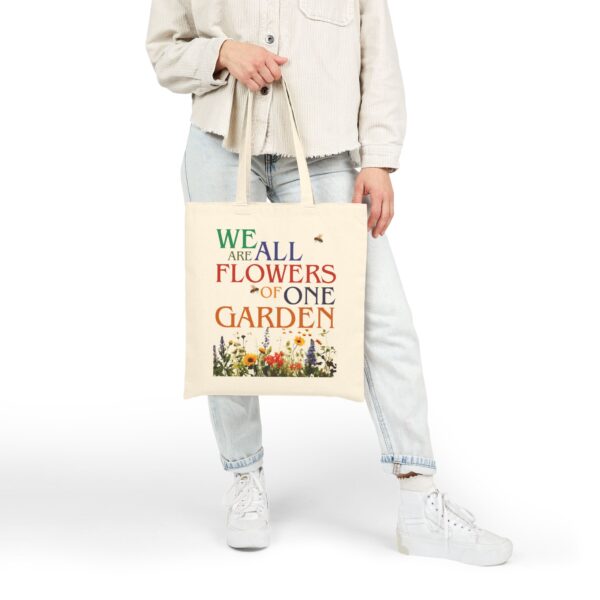 We Are All Flowers of One Garden Canvas Tote Bag