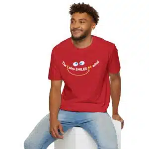 The 1 who SMILES 1st Wins! T-shirt on Red