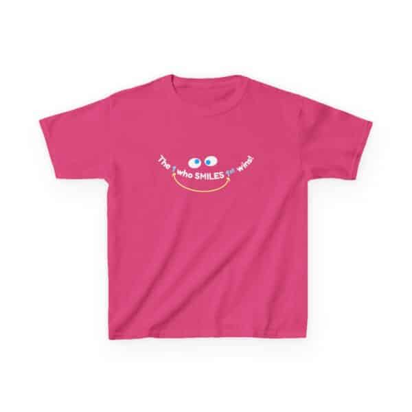The 1 who SMILES 1st wins! Kids Tee - Heliconia