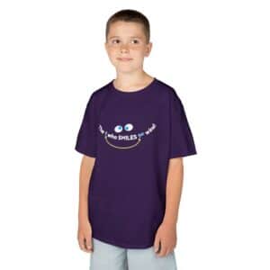 The 1 who SMILES 1st wins! Kids Tee - Purple
