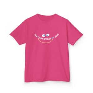 The 1 who SMILES 1st wins! Kids Tee - Heliconia