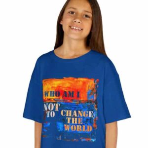 Who Am I NOT to Change the World – Kids Tee - Royal Blue