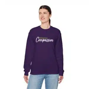 Remember Compassion Sweatshirt - Purple