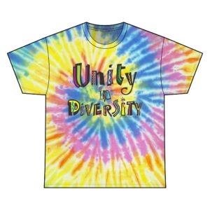 Unity in Diversity Tie Dye Cotton Tee