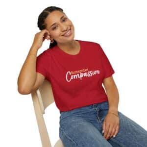 Remember Compassion T-Shirt - Cherry Red