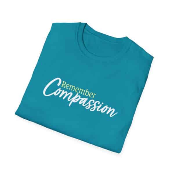 Remember Compassion T-Shirt - Tropical Blue