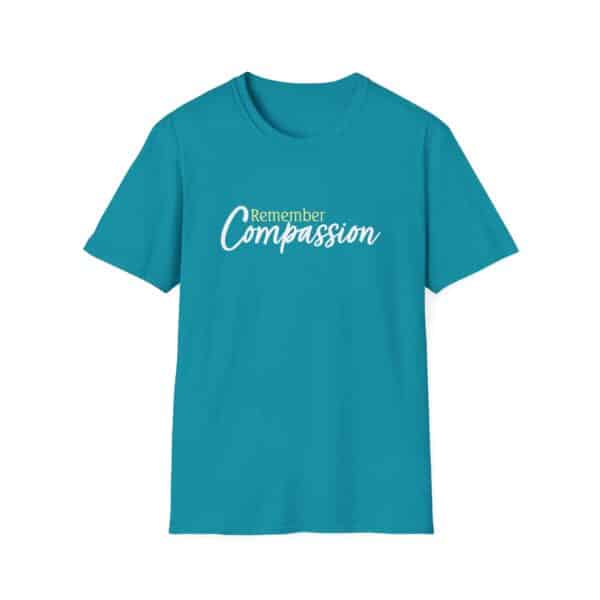 Remember Compassion T-Shirt - Tropical Blue