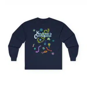 Kindness is Contagious LS T-shirt - Navy