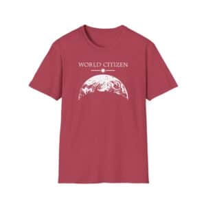 Classic World Citizen T-Shirt - Heather Cardinal