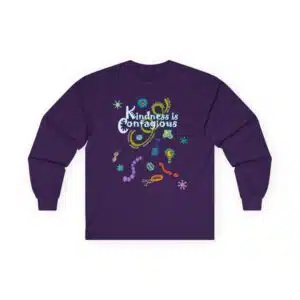 Kindness is Contagious LS T-shirt - Purple