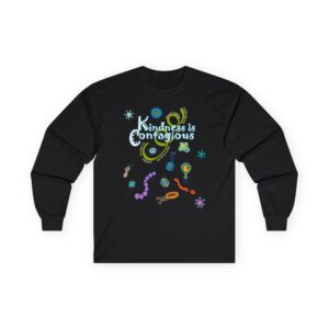 Kindness is Contagious LS T-shirt - Black