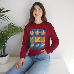 Colors of One Quilt Sweatshirt - Cherry Red
