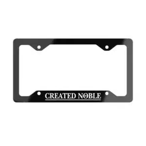 Created Noble Metal License Plate Frame
