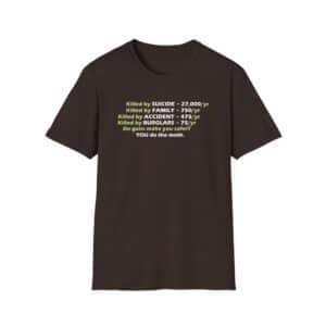 Do the Math on Gun Deaths T-Shirt - Dark Chocolate