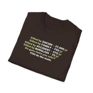 Do the Math on Gun Deaths T-Shirt - Dark Chocolate