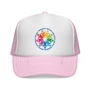 Neighbors Helping Neighbors Cap - Light Pink/White/Light Pink