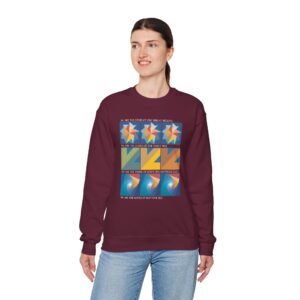 Colors of One Quilt Sweatshirt - Maroon