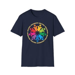 Neighbors Helping Neighbors T-Shirt on Navy