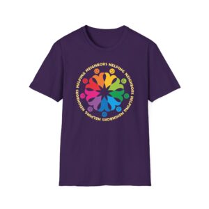 Neighbors Helping Neighbors T-Shirt on Purple
