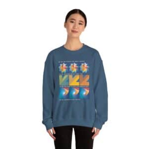 Colors of One Quilt Sweatshirt - Indigo Blue