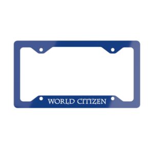WORLD CITIZEN Metal License Plate Frame