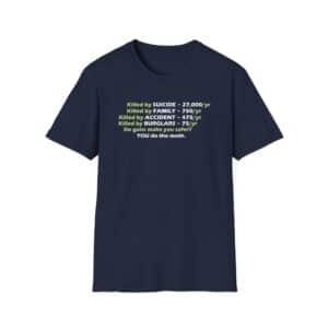 Do the Math on Gun Deaths T-Shirt - Navy