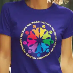 Neighbor/s Helping Neighbor/s T-Shirt - Close up