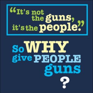 Why Guns - printed on back navy
