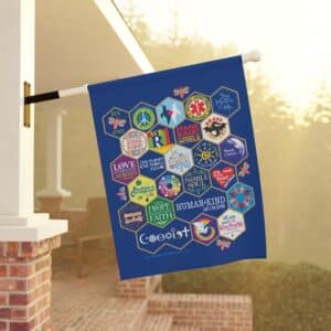 Bee Kind Honeycomb House Banner, 24.5'' × 32''