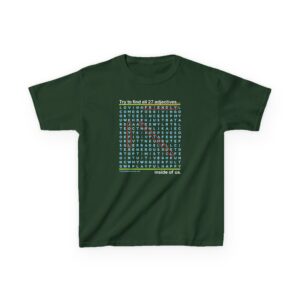 Virtues Word Search Kid’s T-Shirt - Forest Green