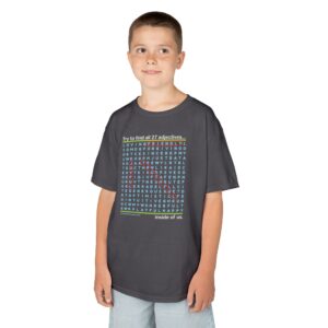 Virtues Word Search Kid’s T-Shirt - Charcoal