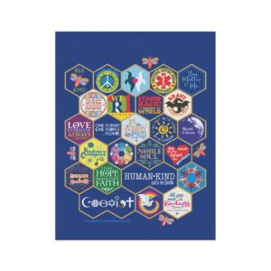 Bee Kind Honeycomb House Banner, 24.5'' × 32''