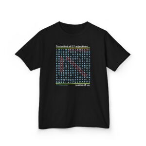 Virtues Word Search Kid’s T-Shirt - Black