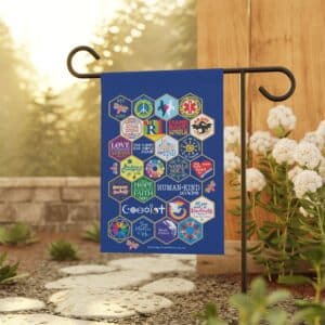Bee Kind Honeycomb Garden Flag, 12'' × 18''