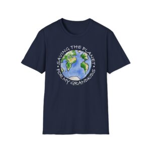 “Saving the Planet for My Grandkids” T-Shirt - Navy