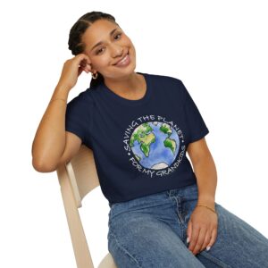 “Saving the Planet for My Grandkids” T-Shirt - Navy