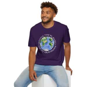 “Saving the Planet for My Grandkids” T-Shirt - Purple