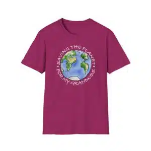 “Saving the Planet for My Grandkids” T-Shirt - Antique Heliconia