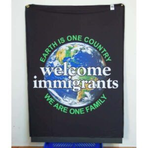 Welcome Immigrants Double Sided Flag - Back