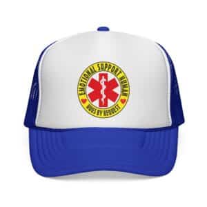 Emotional Support Human Trucker Caps - Royal Blue