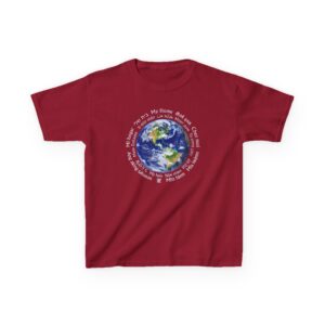 [Earth] My Home in 18 Languages, Kid’s Tee - Cardinal Red