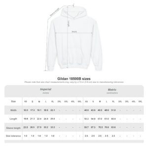 “It’s a Beautiful Day in the Neighborhood” Kid’s Hooded Sweatshirt - Size Chart