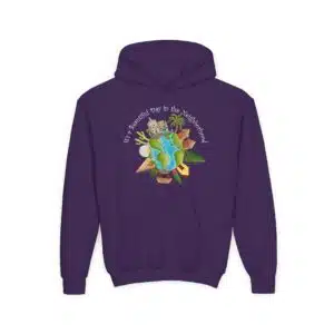 “It’s a Beautiful Day in the Neighborhood” Kid’s Hooded Sweatshirt - Purple