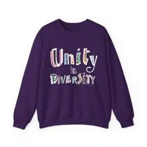 Unity in Diversity Crewneck Sweatshirt - Purple