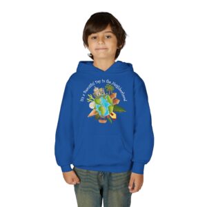 “It’s a Beautiful Day in the Neighborhood” Kid’s Hooded Sweatshirt - Royal Blue